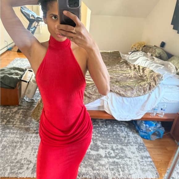 NWT Red Halter maxi Dress like helsa cult Gaia - Picture 8 of 9